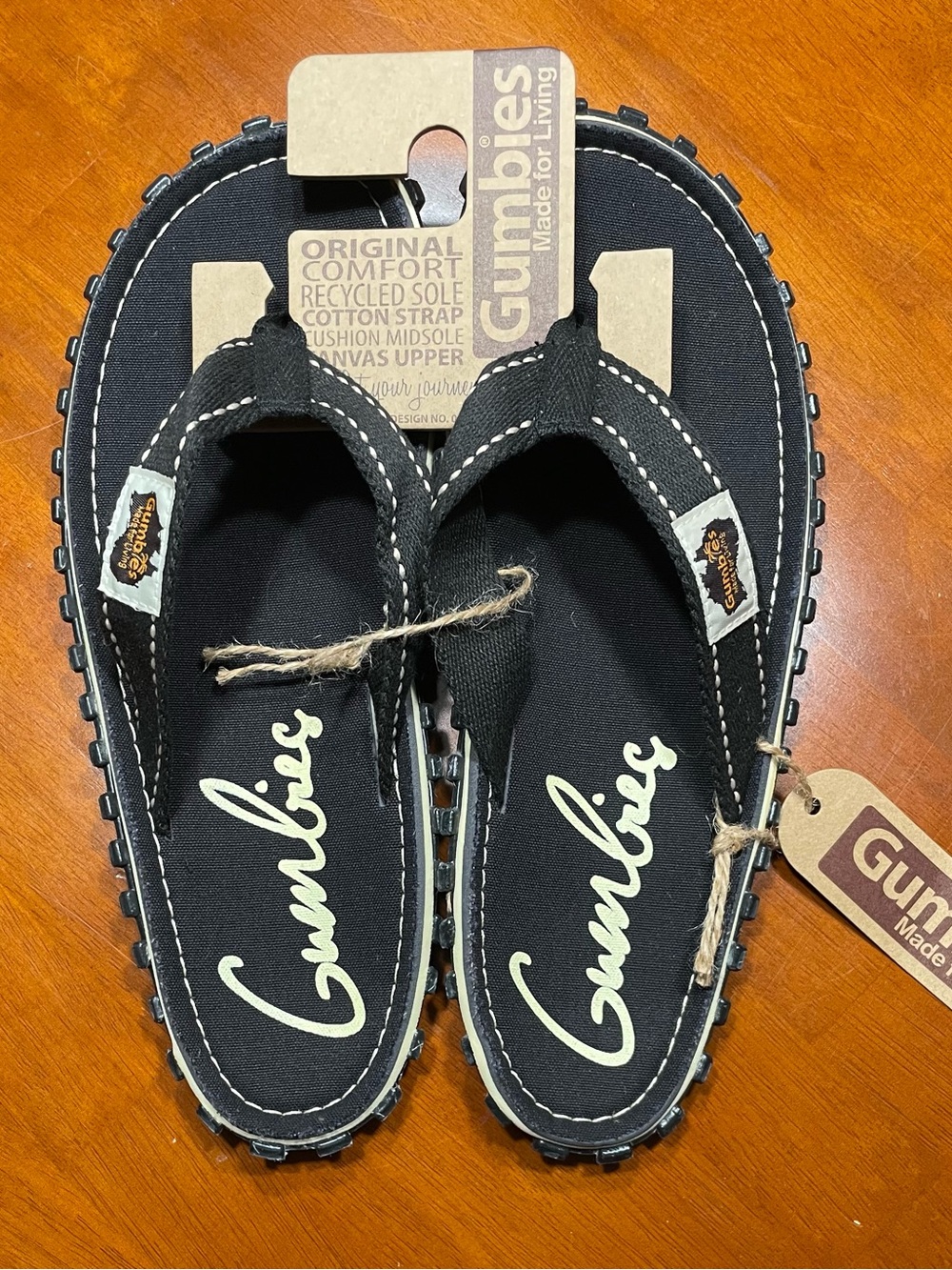 Men’s Black Gumbies Islander Canvas Flip-Flops – Comfortable Island Sandals